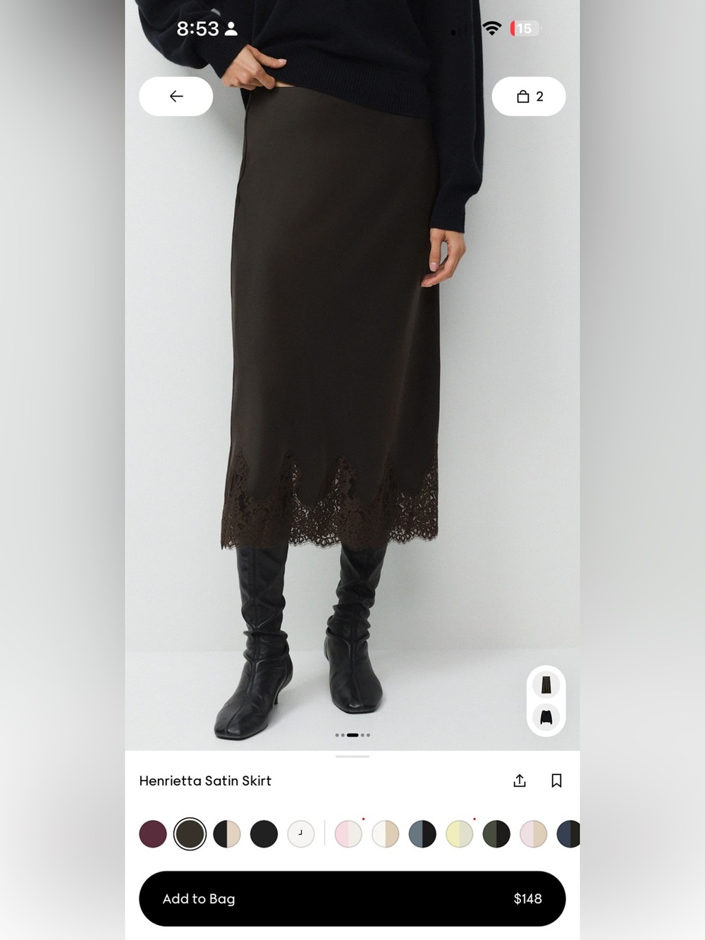 Henrietta skirt Aritzia - Picture 2 of 3